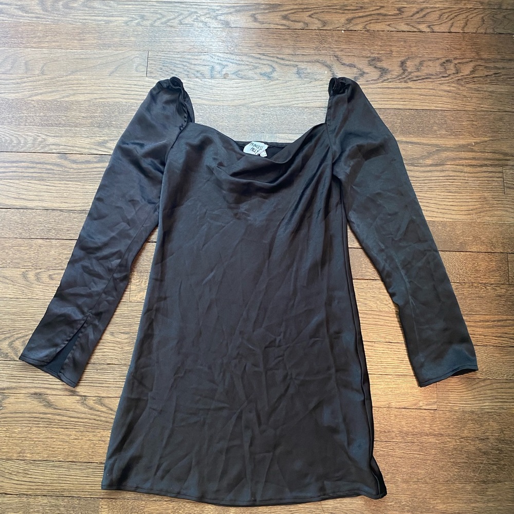 Princely polly black mini dress